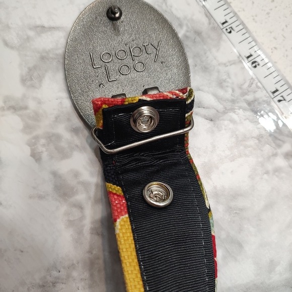 Loopty Loo Fabric Floral Belt Women Flower Buckle Fall Boho 49" Long Sz XL - Picture 7 of 7